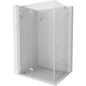 Mexen Lunar лява отваряща се душ кабина 70 x 80 см, прозрачна, четкан никел - 834-070-080-97-00-L (834-070-080-97-00-L)