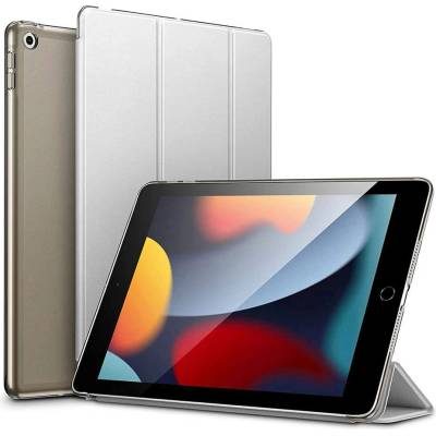 ESR Ascend Trifold Case - полиуретанов калъф с поставка за iPad 9 (2021), iPad 8 (2020), iPad 7 (2019) (сив)