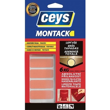 Obojstranná gelovitá montážna páska Montack Express, prúžky 10 ks