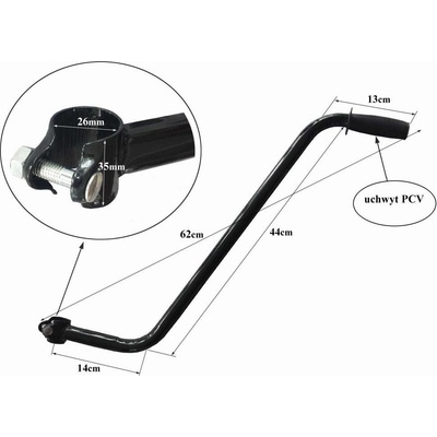 Tyč na bicykel Springos na učenie jazdy 70cm