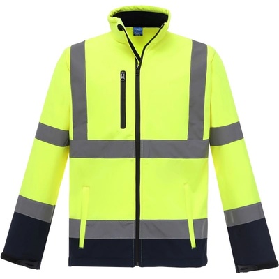 Yoko HI-VIS HVK09 / Софтшел светлоотразително яке - HV жълто/тъмносиньо S (79VK09zw701)