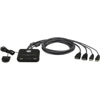 ATEN Превключвател kvm aten cs22hf, Дву портов usb hdmi (cs22hf-at)