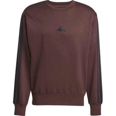 Adidas Мъжка поларена блуза Adidas Essentials 3-Stripes Fleece Sweatshirt Mens - Shadow Brown
