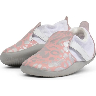 bobux iWalk Aktiv: Детски кожени обувки - Abstract Pink & Silver (633903-24)