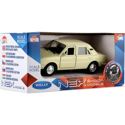 Welly Dromader Auto Škoda Favorit kov plast 11cmna volný chod 4 barvy v krabičce 15x7x7cm 1:34