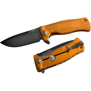 lionSTEEL SR11A OB / Джобно ножче Comfort с твърда титаниева рамка и черно острие - оранжево (LION0165)