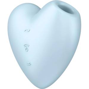 Satisfyer Cutie Heart - вибратор с въздушни вълни за клитор - акумулаторен, син