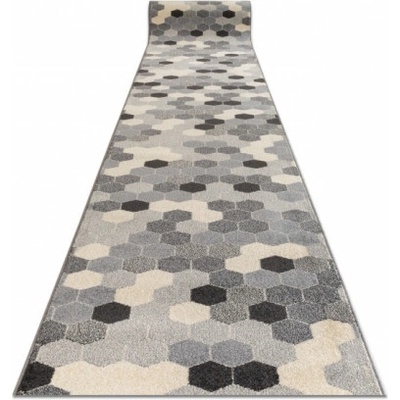 Najkoberce Heos 78537 sivý / krém Hexagon metráž 80 cm