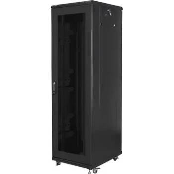Image 1 of Lanberg Комуникационен шкаф, Lanberg rack cabinet 19" free-standing 42U/600x800 (flat pack) with mesh door black (FF01-6842-23B)