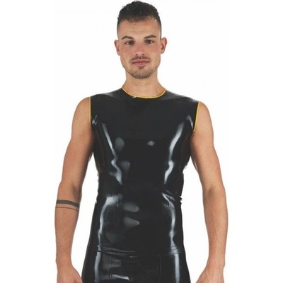 Gumové tielko Mister B Rubber Sleeveless T-Shirt latexové tričko bez rukávov s i lemami