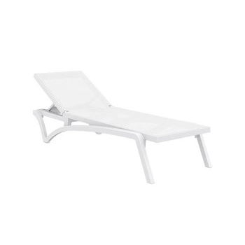 Horecano SI-Шезлонг "PACIFIC" 193x68xh35cm БЯЛ (089) (014247)