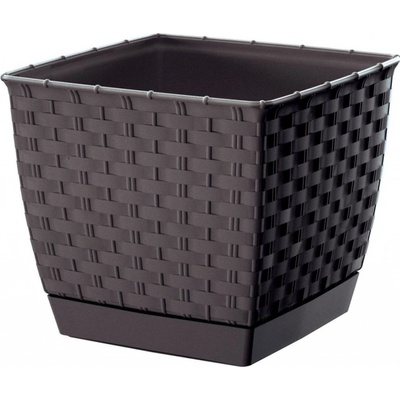 Prosperplast RATOLLA SQUARE s miskou 2,5l ratan hnedá DRLK165