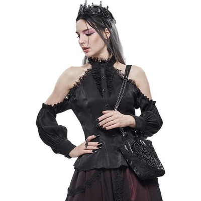 Devil Fashion Well-fitting Strapless Gothic černá