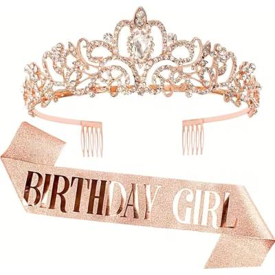 ptakoviny.cz Sada Happy Birthday Girl šerpa + korunka