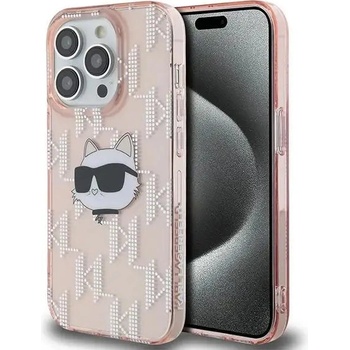 KARL LAGERFELD Кейс Karl Lagerfeld IML Choupette Head & Monogram за iPhone 13 Pro / 13, розов (3666339286088)