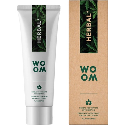 woom Паста за зъби, Woom Herbal+, на растителна основа, 75 мл (4751033920228) (4751033920228)