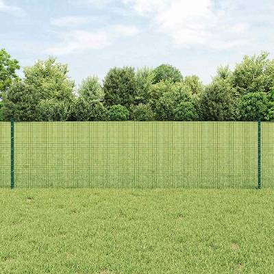 vidaXL Svařovaná drátěná plotovina s tyčkami 100 x 0,6 m Zelená