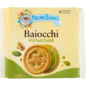 Barilla Бисквити Mulino Bianco Baiocchi Шам фъстък с крем от шам фъстък 168гр