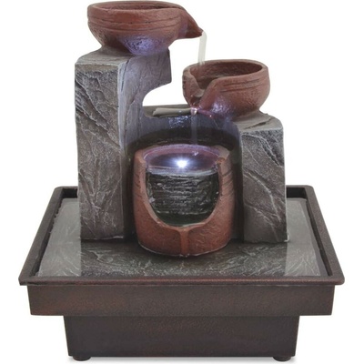 Interiérová fontána s LED osvětlením, polyresin – Zboží Dáma