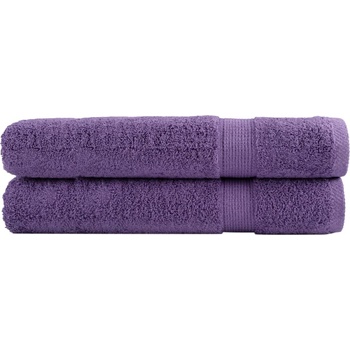 vidaXL Премиум кърпи SOLUND 2 бр лилави 100x200 см 600 gsm (137365)