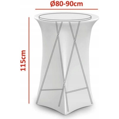 Alpina polyester 90 cm x 115 cm biely