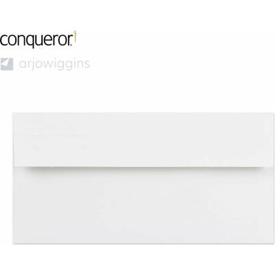 Zářivě bílá obálka Conqueror 110x220 mm (DL)