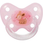 Dentistar Силиконова залъгалка с халка Dentistar Art - Размер 1, розова, асортимент (22201) - baby