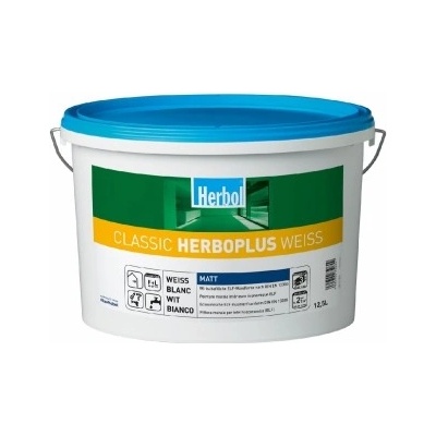 HERBOL Interiérová barva Classic Herboplus 12,5L - Bílá