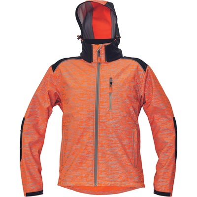 Cerva pánská softshelová bunda Knoxfield PRINTED oranžová