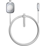 Nomad Здрав USB-C към USB-C кабел за устройства с USB-C порт и вграден док за зареждане на Apple Watch - Nomad Universal USB-C to USB-C Charging Cable With Apple Watch Dock 100W (бял) (150 см) (1B4103114141