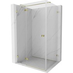 Mexen Lunar T лява душ кабина 130 x 120 см, прозрачна, златна - 834T-130-120-50-00-L (834T-130-120-50-00-L)