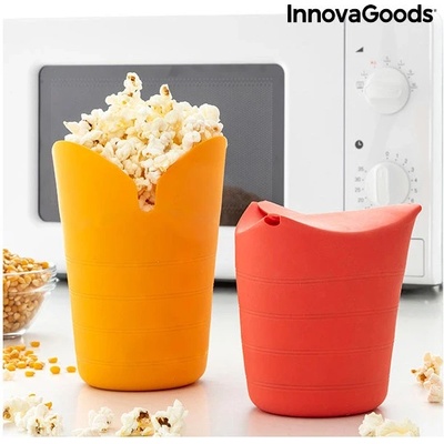 Skladacie silikónové nádoby na popcorn InnovaGoods Popbox 2ks, 3138