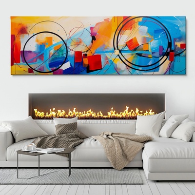 Obraz na plátně - Proměnlivá realita FeelHappy.cz Rozměr (Šířka/Výška): 90 x 30 cm