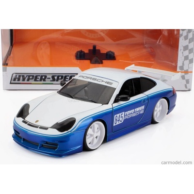 Jada Porsche 911 996 Gt3 Toyo Tires N 845 Racing Coupe 1999 Bílá Modrá 1:24