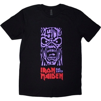 Iron Maiden Риза Est. 1975 Stamp Logo Purple Unisex Black 2XL (IMTEE190MB05)