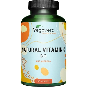 Image 1 of Vegavero Bio Natural Vitamin C from Acerola 180 mg [180 капсули]