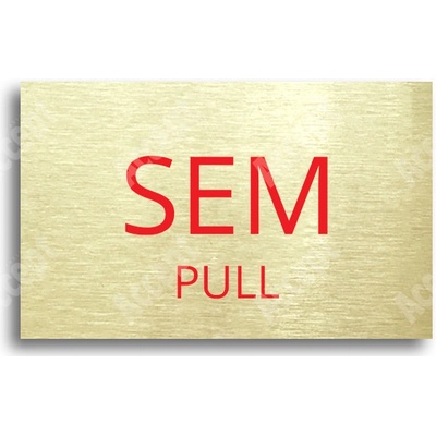 ACCEPT Tabulka SEM - TAM - typ 33 (80 x 50 mm) - zlatá tabulka - barevný tisk bez rámečku