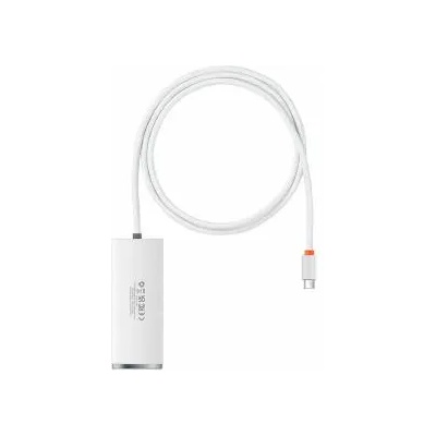 Baseus USB хъб Baseus WKQX030402 USB-A Lite Series, 5 в 1, 4 x USB-A, USB-C, Мултифункционален, 5 Gbps, 1 м кабел, Бял, WKQX030402_VZ