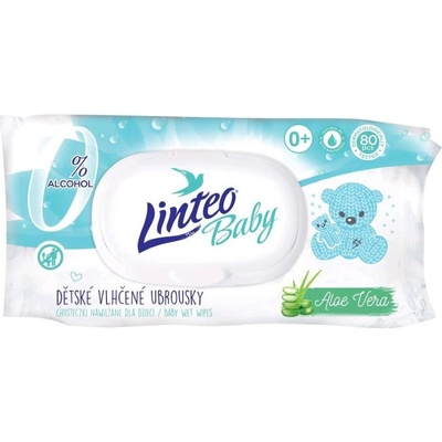 LINTEO BABY Vlhčené ubrousky Aqua sensitive 10 ks