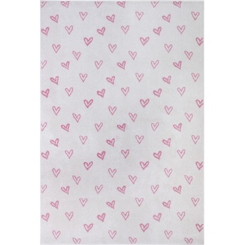 Hanse Home Розово-бял детски килим 160x235 cm Hearts - Hanse Home (105945-160x235)