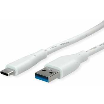 Roline Кабел Roline 11.99. 9036, USB A(м) към USB C(м), 3m, бял (11.99.9036)
