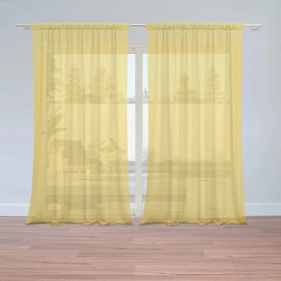 Sablio Záclony Žltá 3: 2ks 150x250cm