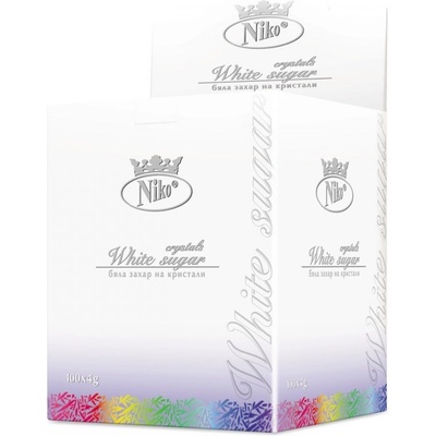 Нико Бяла кристална захар Нико кутия 100 пакетчета по 4 г
