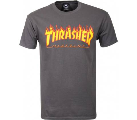 Thrasher Flame Logo charcoal