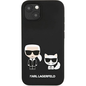 KARL LAGERFELD Гръб Karl Lagerfeld and Choupette Liquid Silicone Case за iPhone 13 - Черен