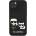 KARL LAGERFELD Гръб Karl Lagerfeld and Choupette Liquid Silicone Case за iPhone 13 - Черен
