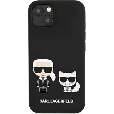KARL LAGERFELD Гръб Karl Lagerfeld and Choupette Liquid Silicone Case за iPhone 13 - Черен