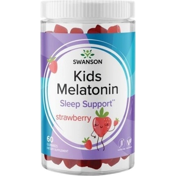 Swanson Kids Melatonin Gummies 1 mg | Strawberry [60 Дъвчащи таблетки]