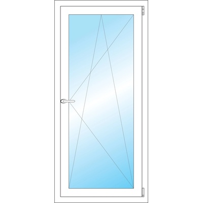 OKNA HNED Plastové okno 63x136 cm (630x1360 mm) bílé otevíravé a sklopné pravé