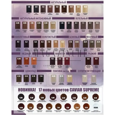 KayPro KayPro Професионална крем боя Шоколадови тонове без амоняк 100 мл. Caviar Supreme Color (043031-11)
